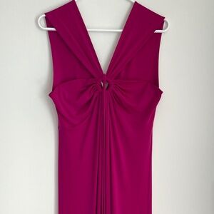 New York & Co. Bright Fuchsia Purple Formal Full Length Dress Size Large